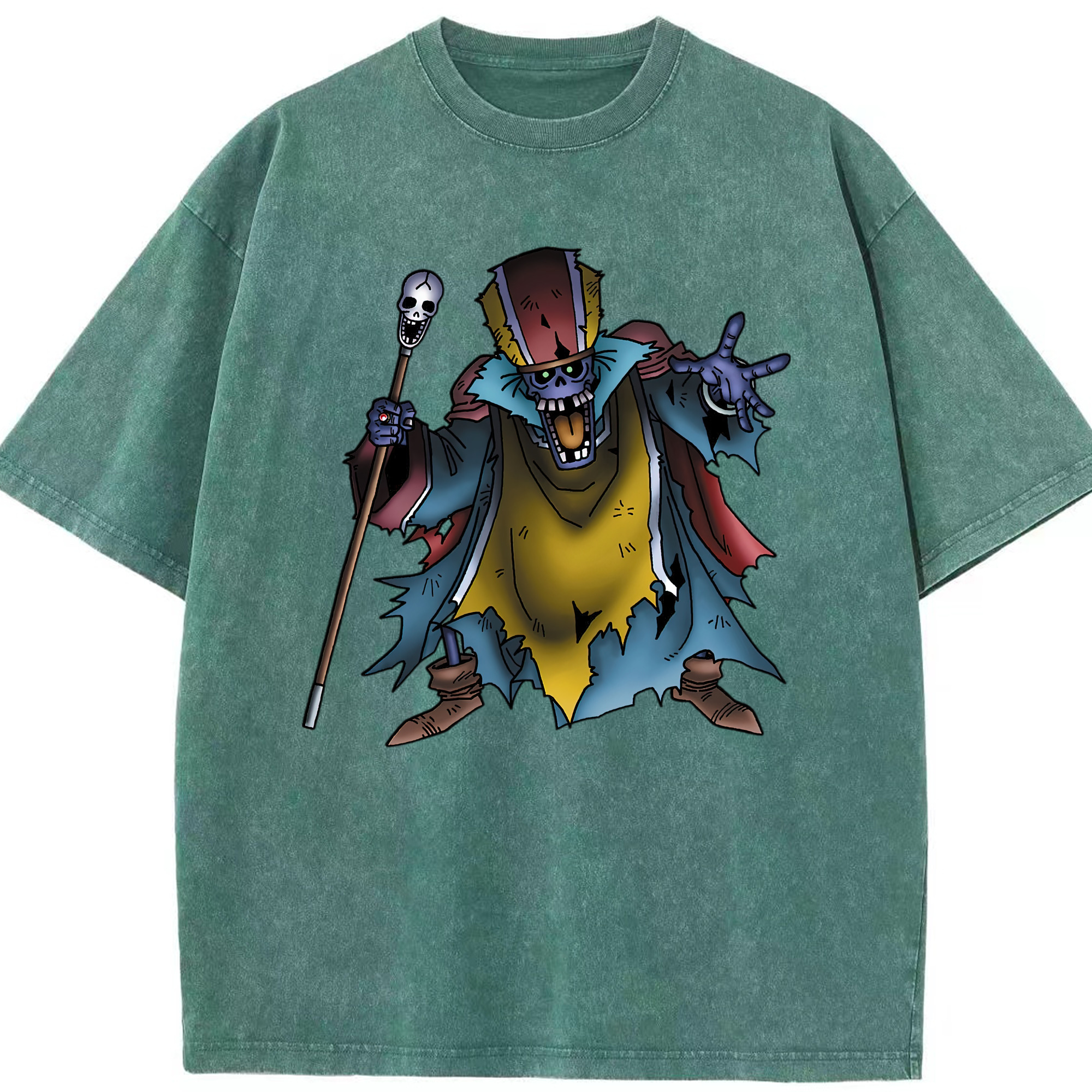 （画像用） ドラゴンクエスト Doragon Kuesuto Dragon Quest 綿100% ヴィンテージ風 半袖Tシャツ（フロントプリント）